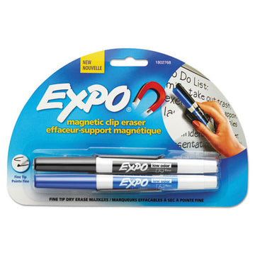 EXPO® Magnetic Clip Eraser, Fine Bullet Tip, Assorted Colors, 2-pack freeshipping - TVN Wholesale